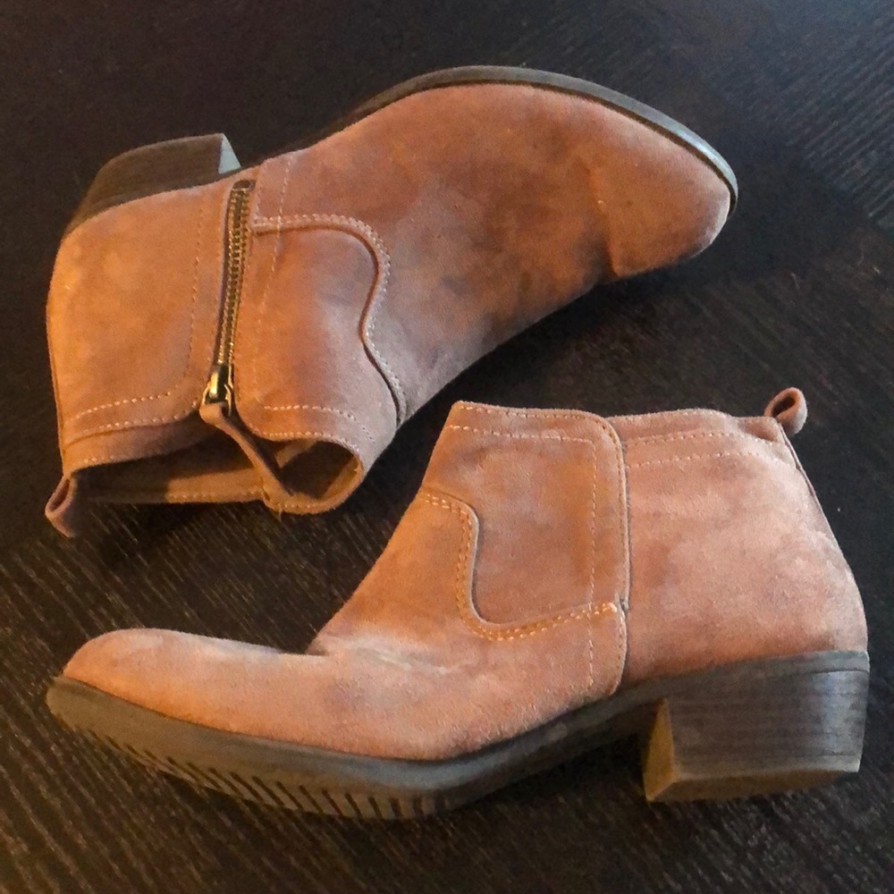 Tan ankle booties